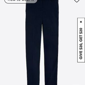 J Crew Ruby crop pant, black size 0P